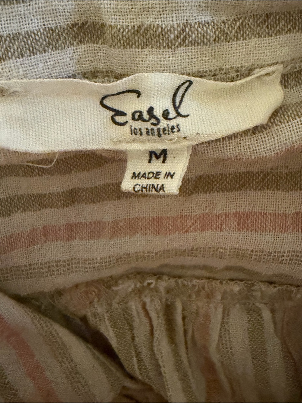 Easel Oversized, Striped Button-Down Midi Shirt Dress - Picture 4 of 4